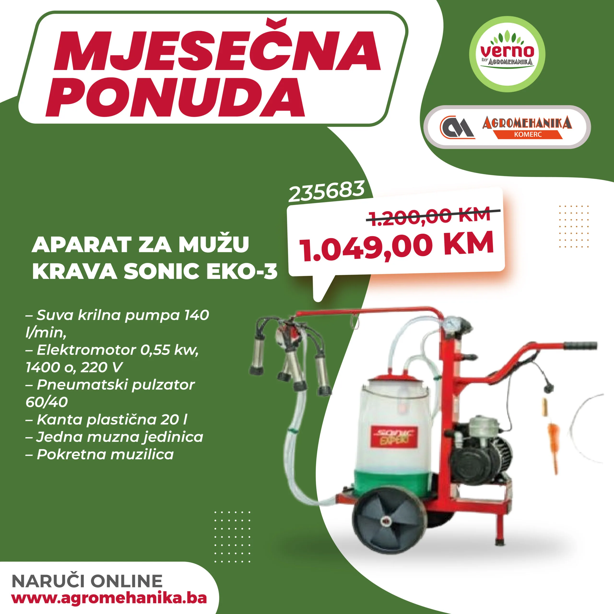 Verno by Agromehanika MJESEČNA AKCIJA – januar 2026.