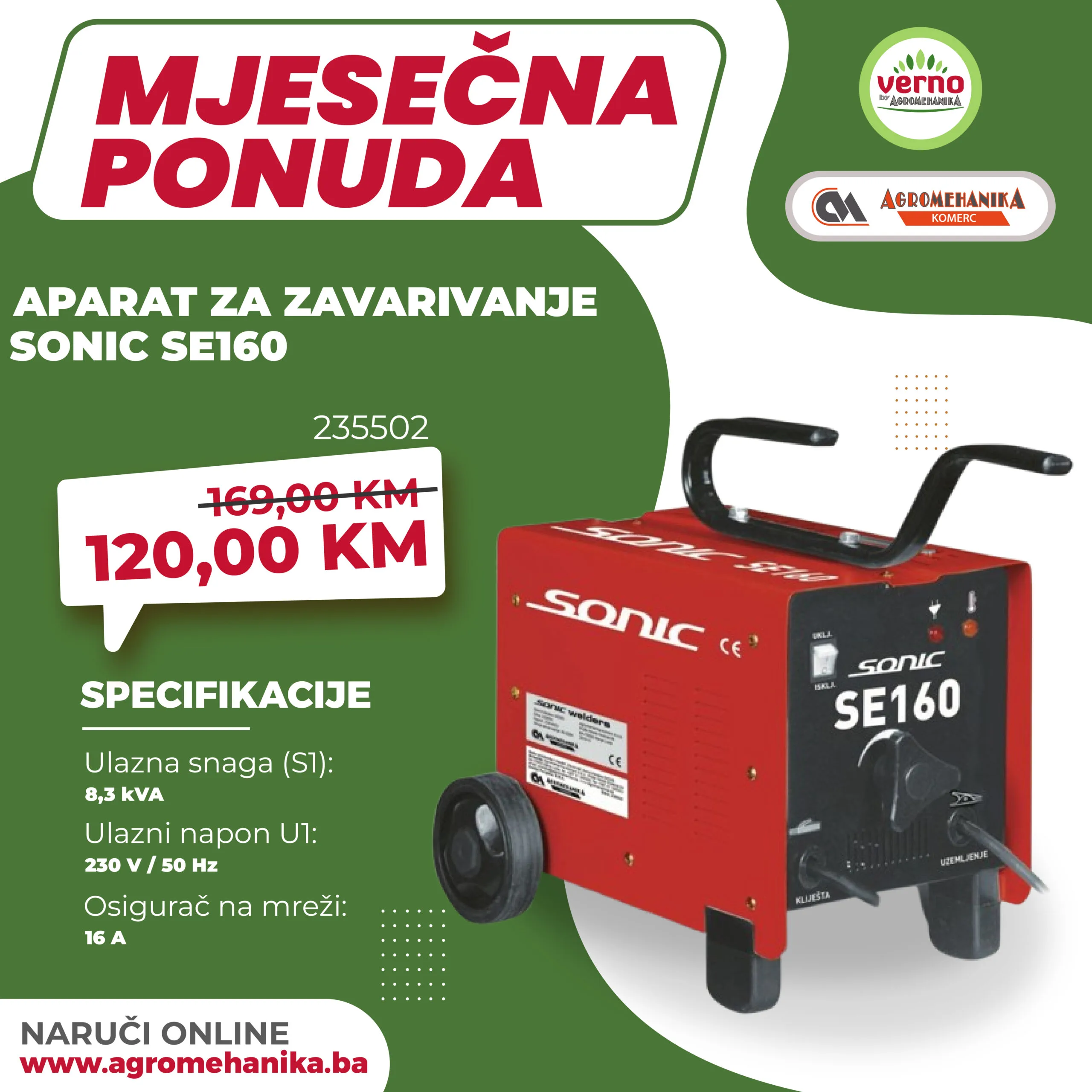 Verno by Agromehanika MJESEČNA AKCIJA – januar 2026.