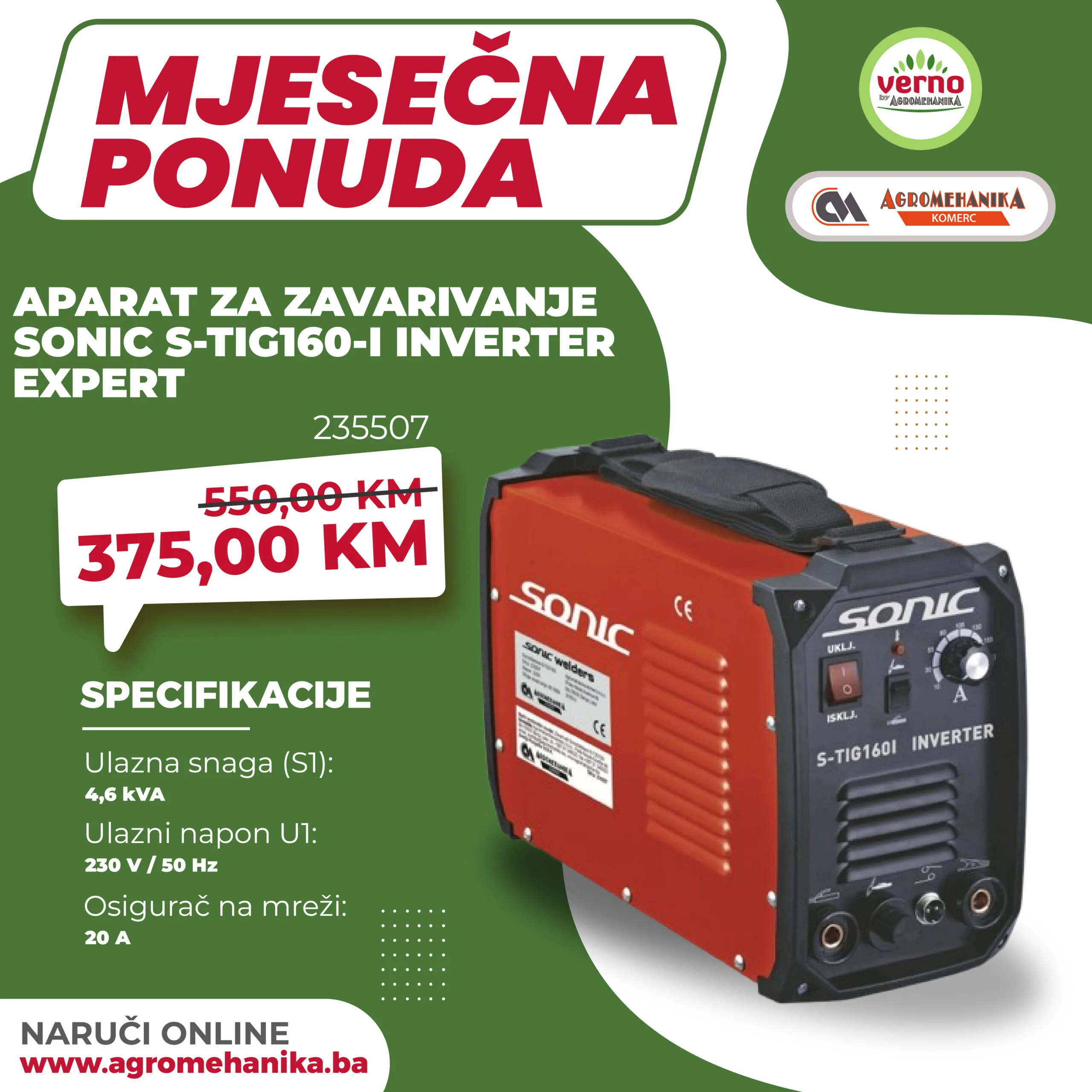 Verno by Agromehanika MJESEČNA AKCIJA – januar 2026.