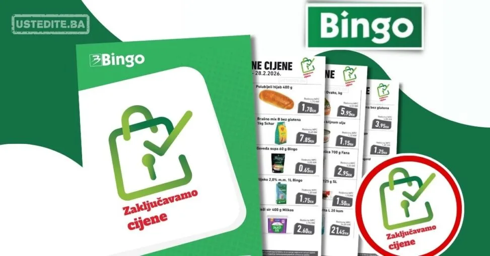 Bingo ZAKLJUČAVAMO CIJENE 12.1-28.2.2026.