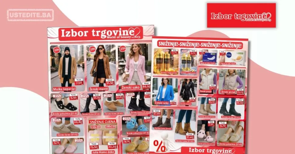 Izbor trgovine SNIŽENJE ODJEĆE I OBUĆE 30.1-6.2.2025.
