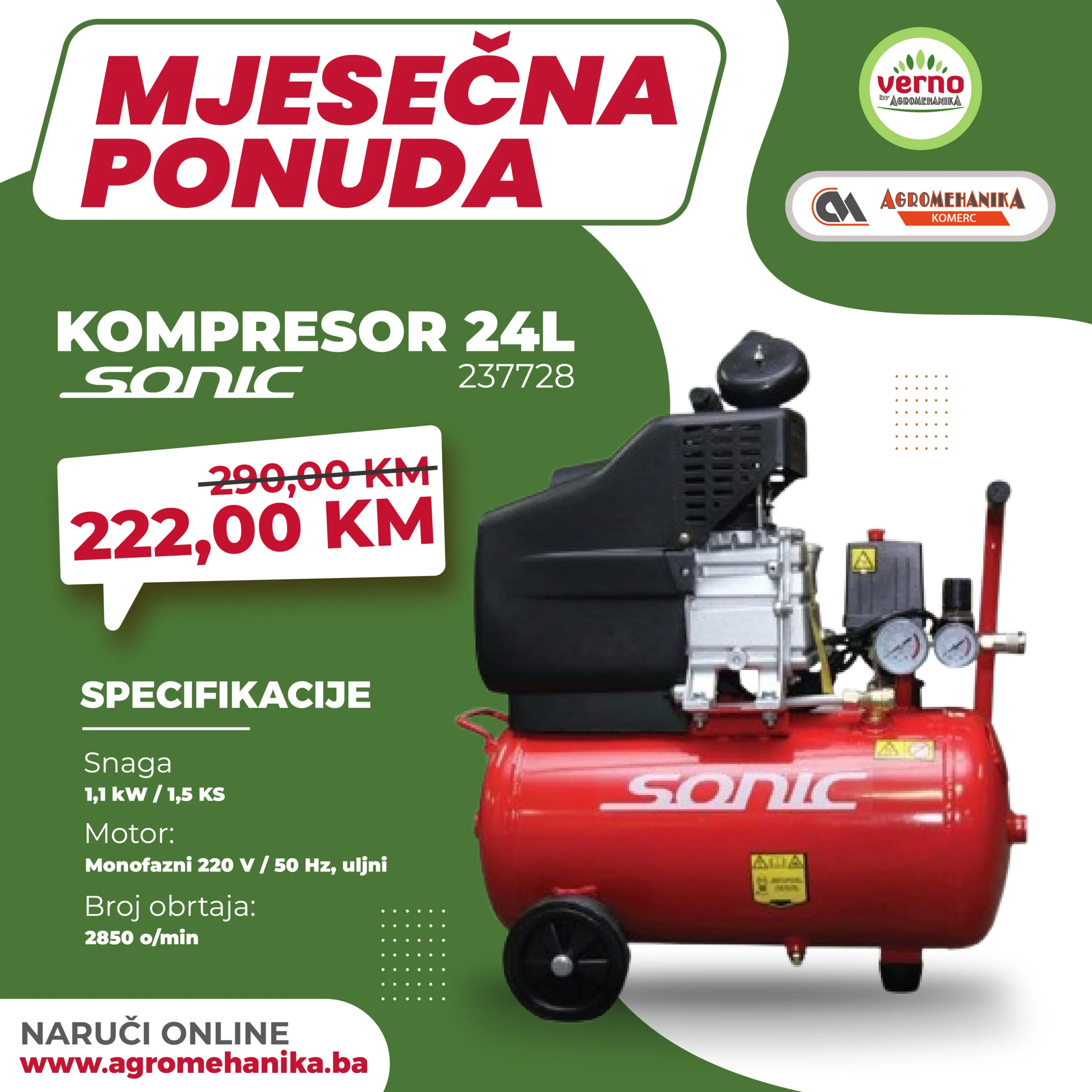 Verno by Agromehanika MJESEČNA AKCIJA – januar 2026.