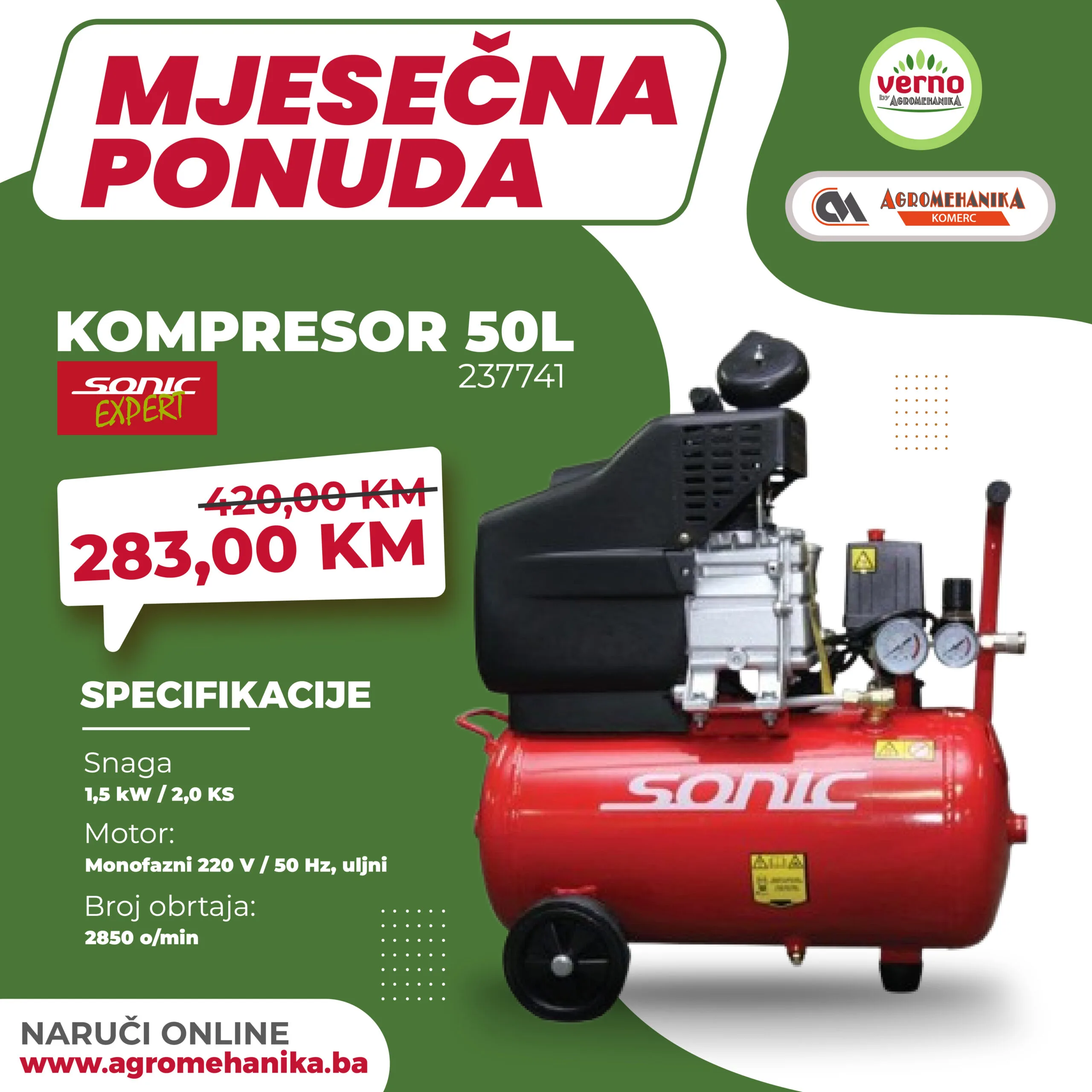 Verno by Agromehanika MJESEČNA AKCIJA – januar 2026.