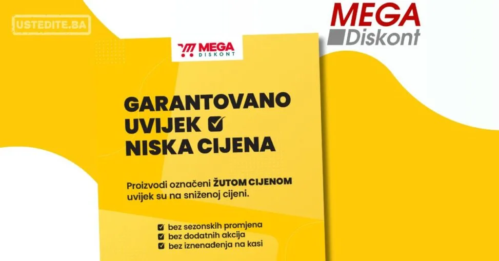 Mega Diskont ŽUTE CIJENE za još veću uštedu 2026.
