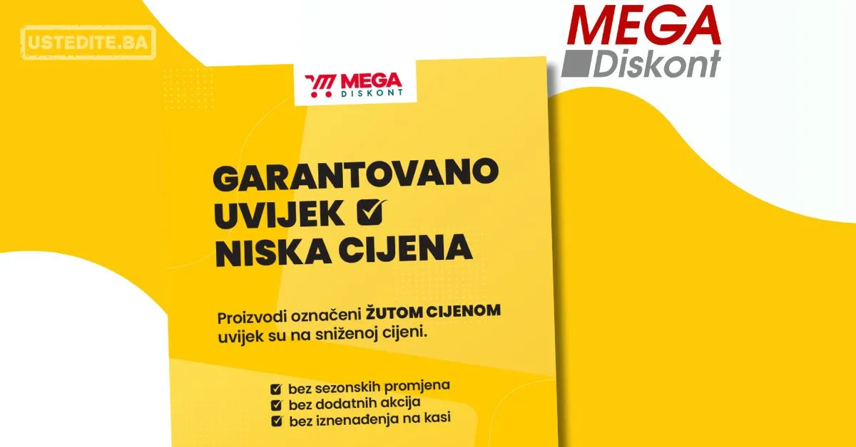 Mega Diskont ŽUTE CIJENE za još veću uštedu 2026.