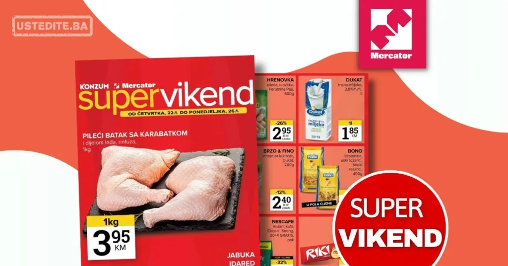 Mercator vikend akcija 22-26.1.2026.