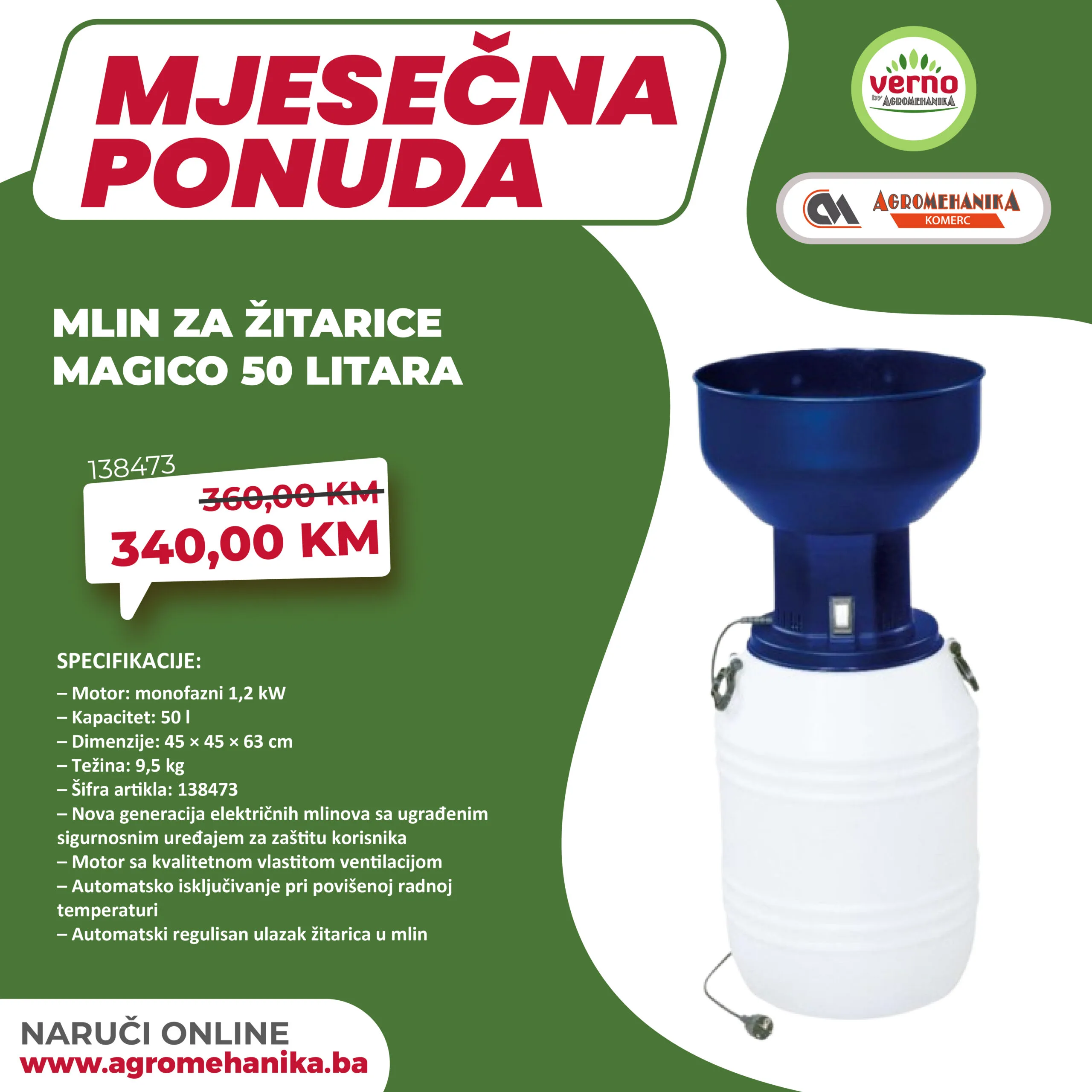 Verno by Agromehanika MJESEČNA AKCIJA – januar 2026.