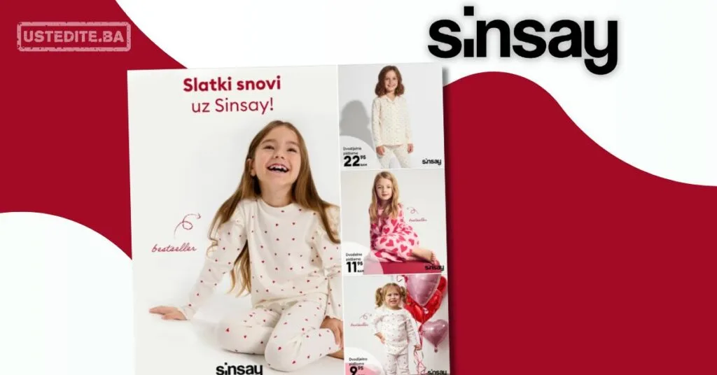 Sinsay akcija - dječije pidžame januar 2026.