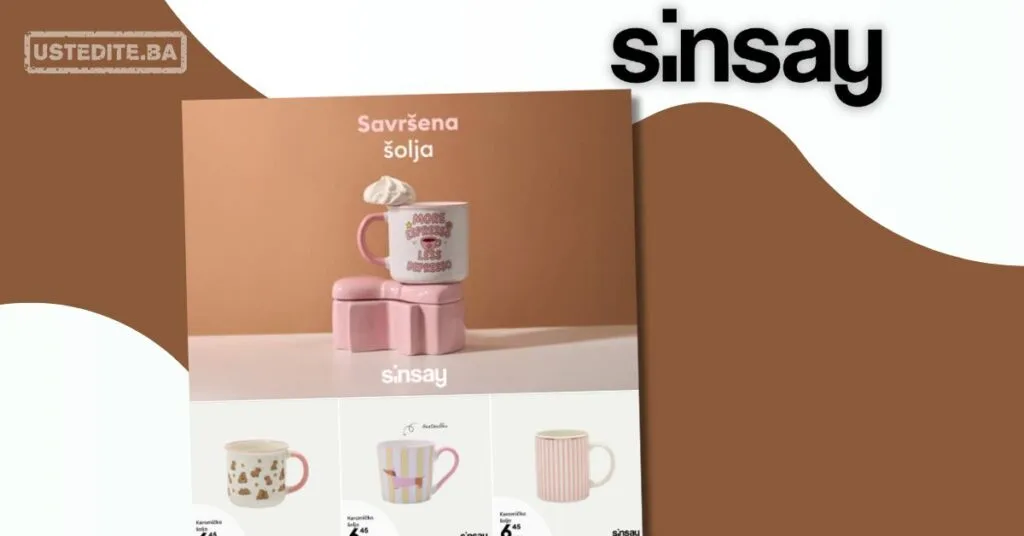 Sinsay akcija: keramičke šolje već od 6,45 KM – januar 2026.