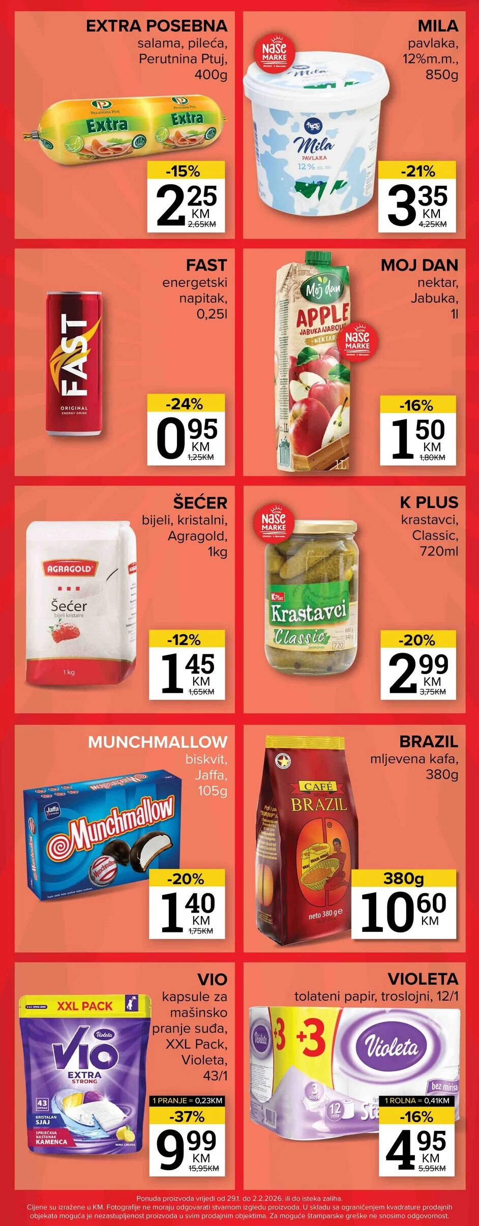 Konzum vikend akcija 29.1-2.2.2026.