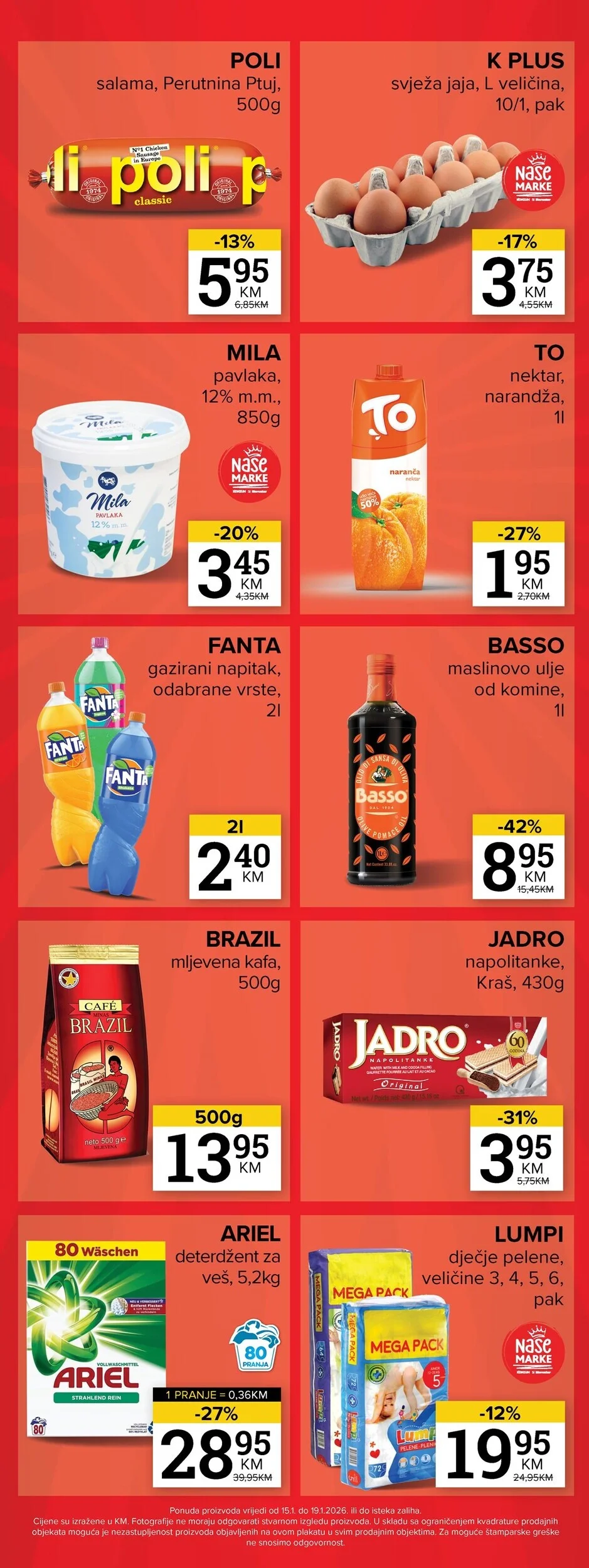 Konzum vikend akcija 15-19.1.2026.