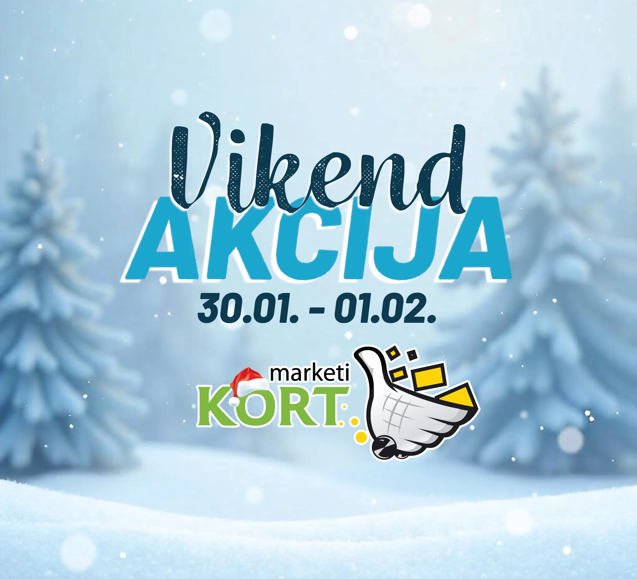 Kort vikend akcija 30.1-1.2.2026.