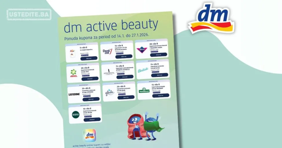 dm KUPONI – dm active beauty – akcija do 27.1.2026.