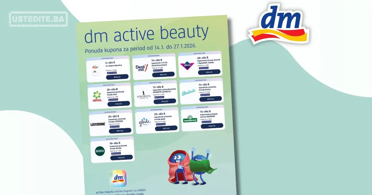 dm KUPONI – dm active beauty – akcija do 27.1.2026.