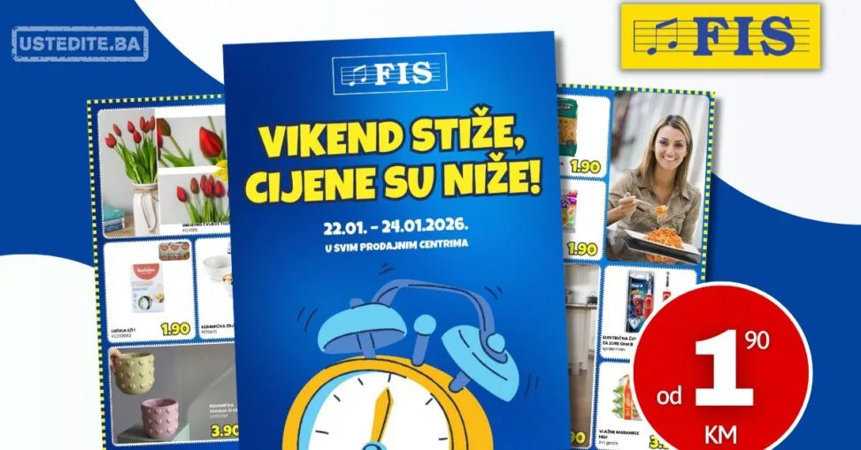 Fis vikend akcija VEĆ OD 1,90 KM 22-24.1.2025.