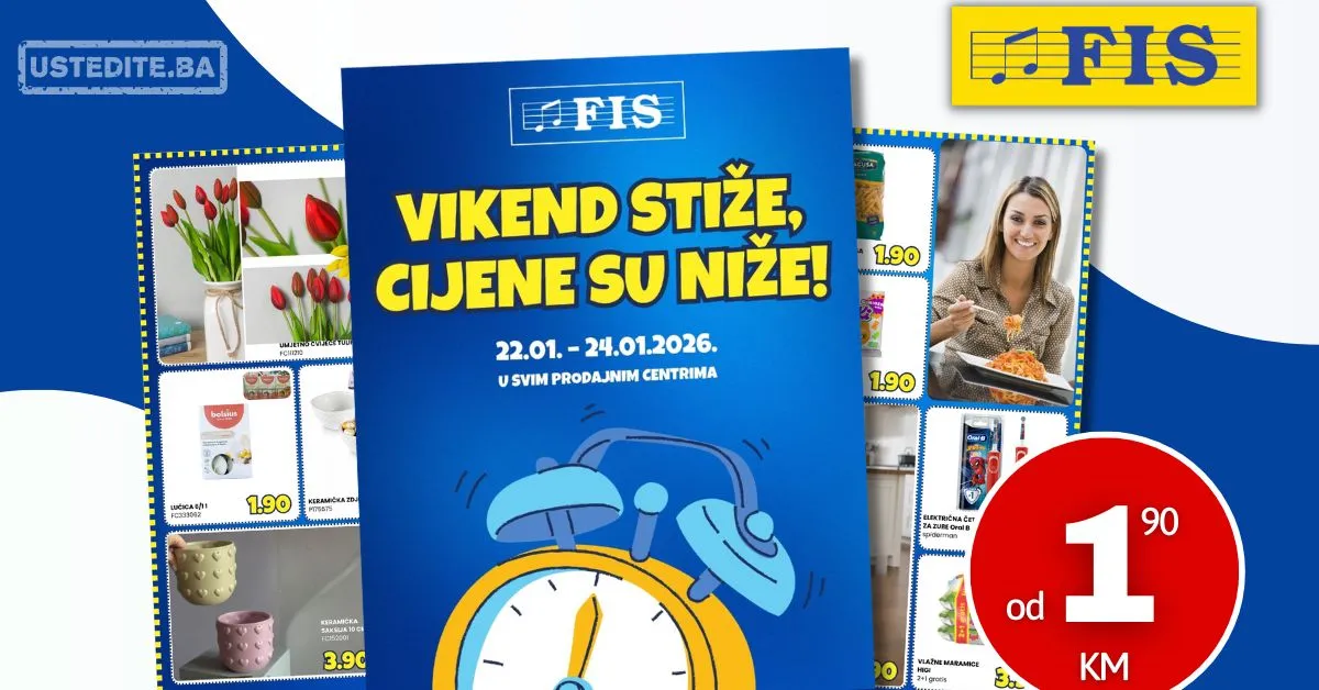 Fis vikend akcija VEĆ OD 1,90 KM 22-24.1.2025.