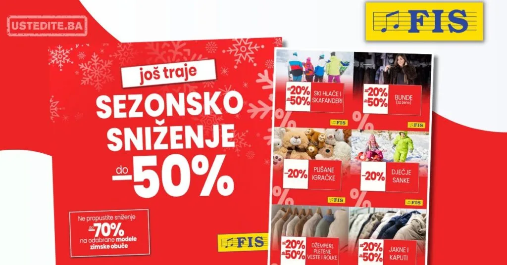 Fis SEZONSKO SNIŽENJE do 70% januar 2026.