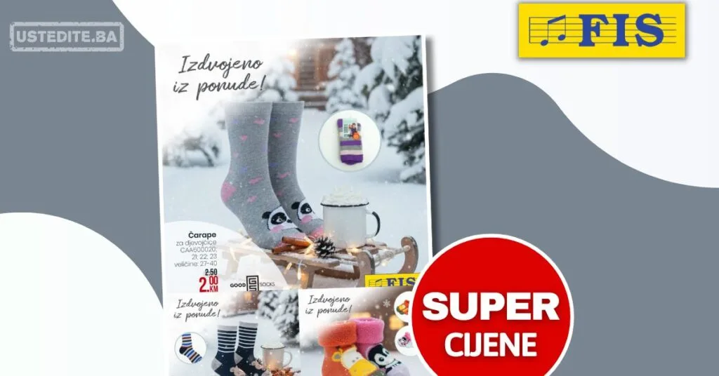 Fis akcija ZIMSKE ČARAPE ZA DJECU – januar 2026