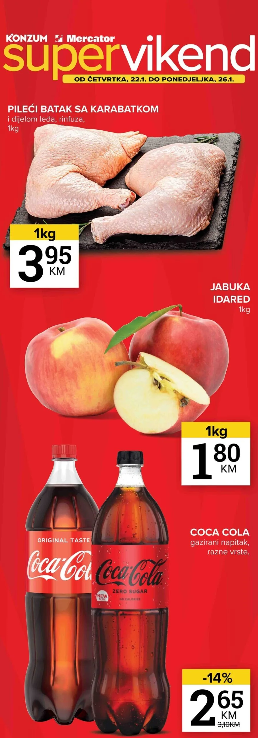 Konzum vikend akcija 22-26.1.2026.