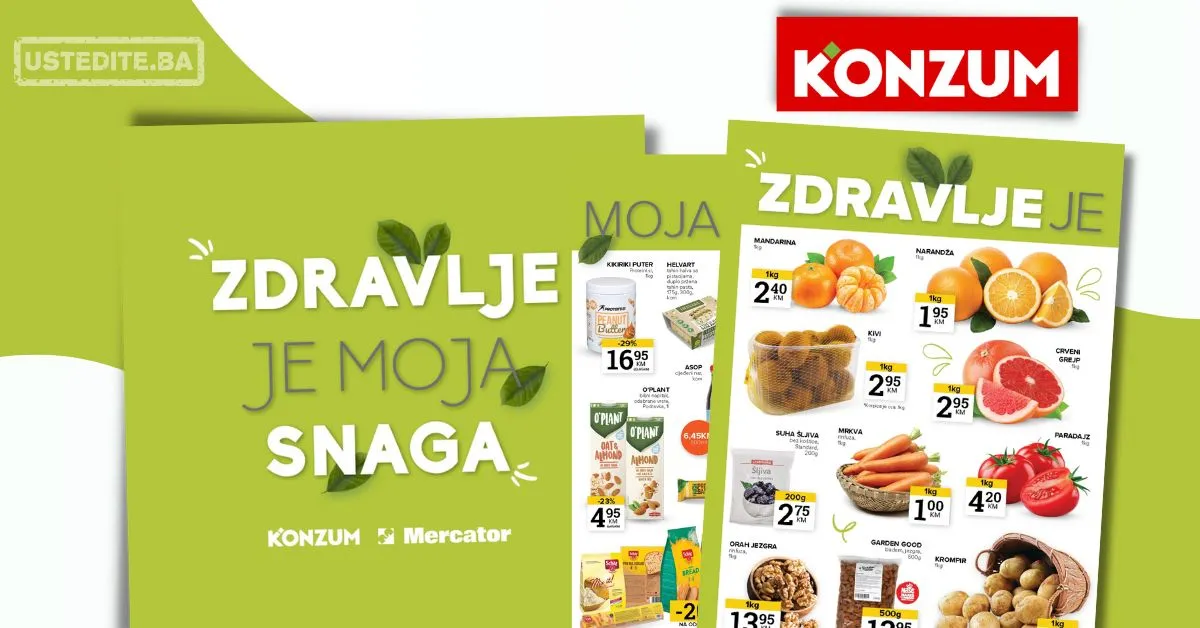 Konzum ZDRAVE NAMIRNICE 20-26.1.2026.