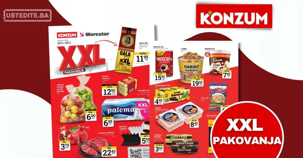 Konzum XXL PAKOVANJA 20-26.1.2026.