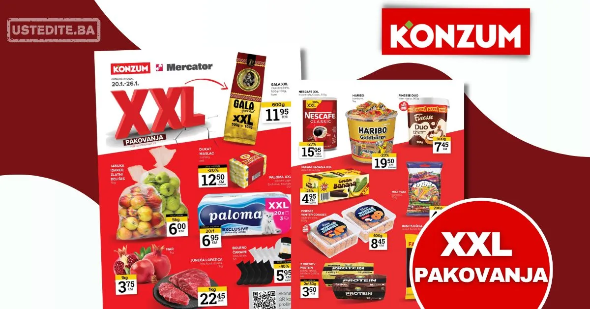 Konzum XXL PAKOVANJA 20-26.1.2026.