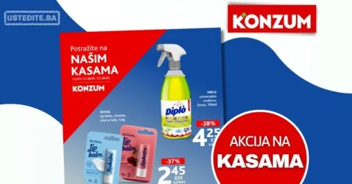 Konzum AKCIJA NA KASAMA 22-25.1.2026.
