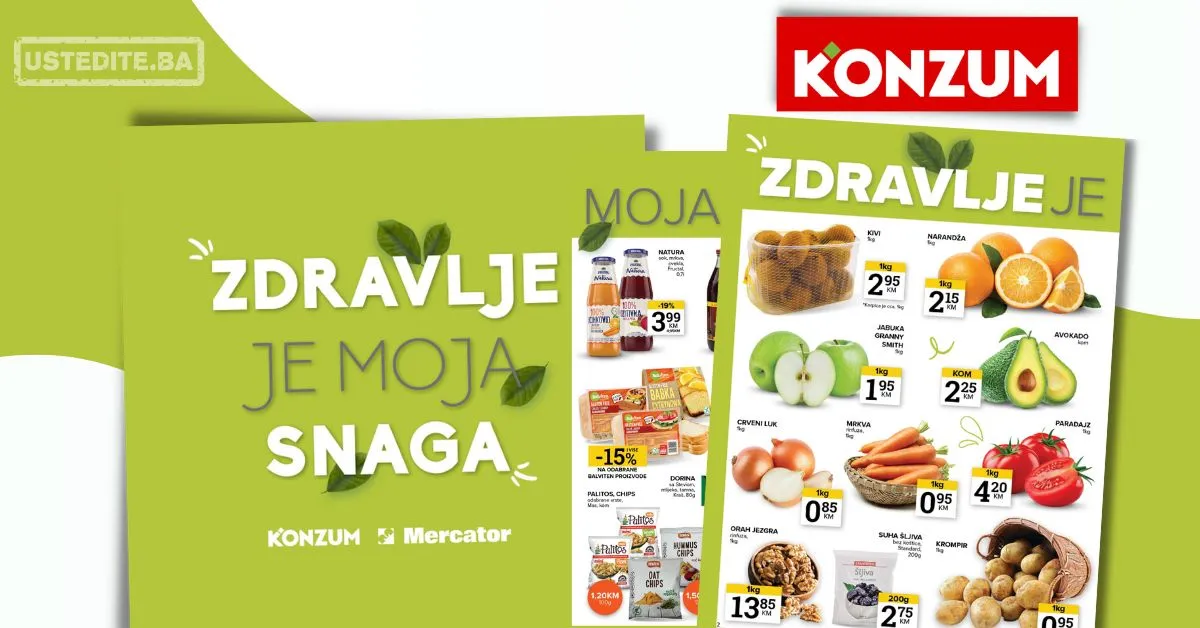 Konzum ZDRAVE NAMIRNICE 27.1-2.2.2026.