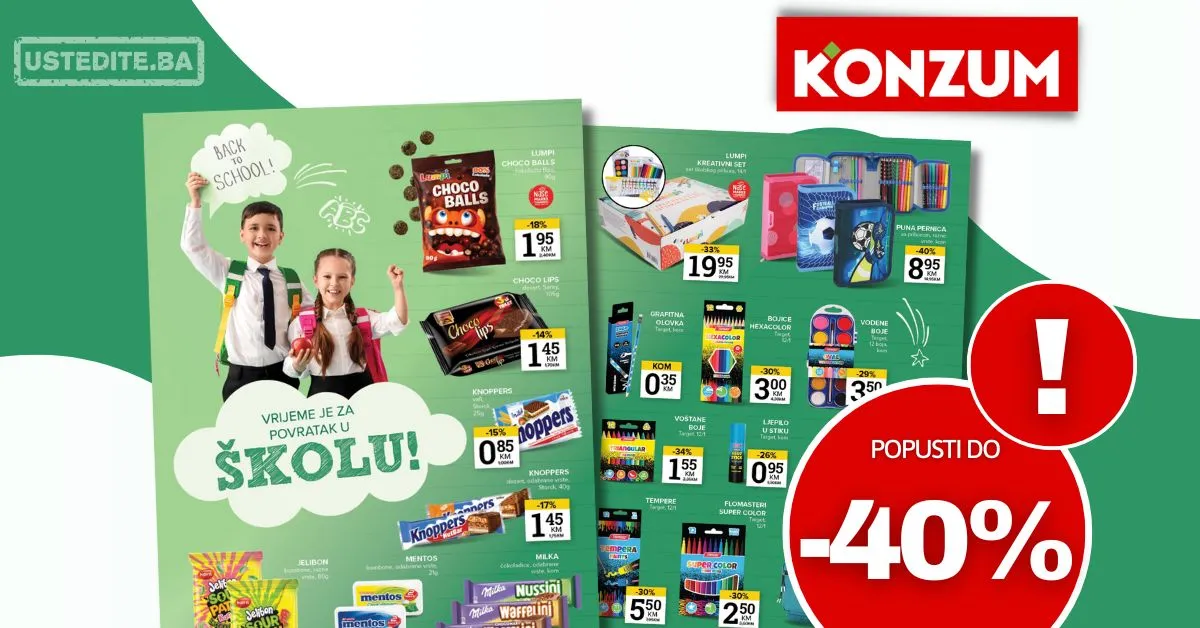 Konzum katalog SVE ZA ŠKOLU 27.1-2.2.2026.