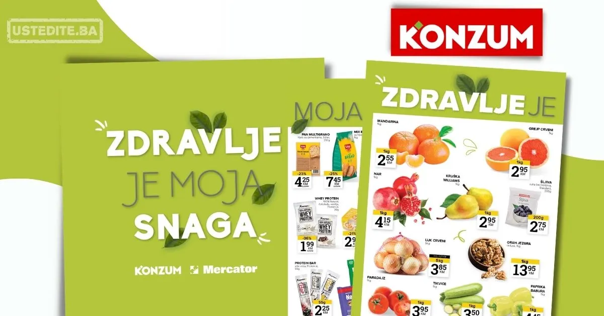 Konzum ZDRAVE NAMIRNICE 6-12.1.2026.