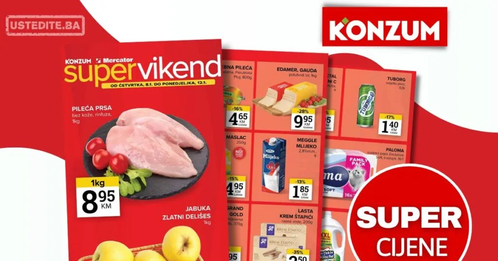 Konzum vikend akcija 8-12.1.2026.