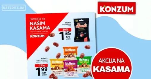 Konzum AKCIJA NA KASAMA 5-7.1.2026.