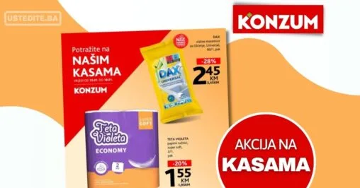 Konzum AKCIJA NA KASAMA 15-18.1.2026.