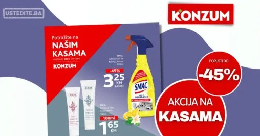 Konzum AKCIJA NA KASAMA 8-11.1.2026.