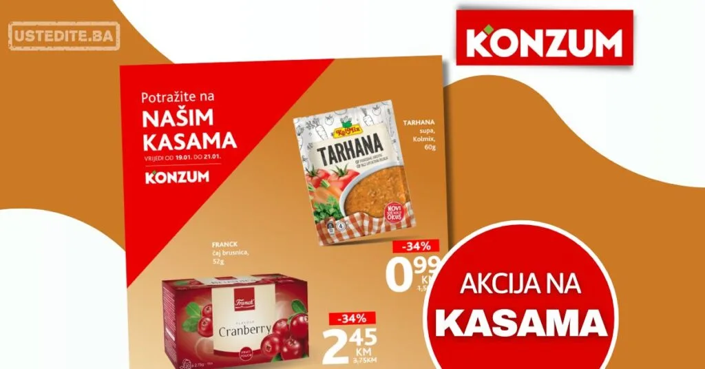 Konzum AKCIJA NA KASAMA 19-21.1.2026.
