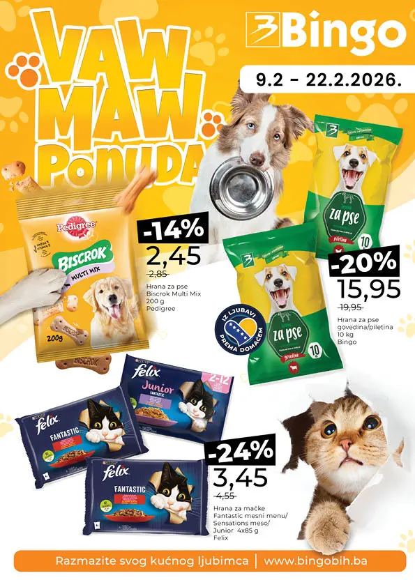 Bingo katalog SVE ZA KUĆNE LJUBIMCE 9-22.2.2026.