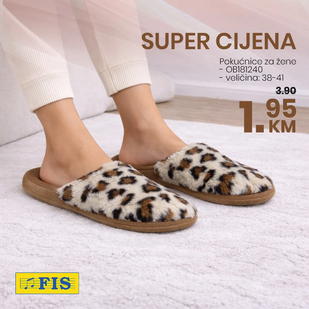 Fis akcija ŽENSKE PAPUČE februar 2026.