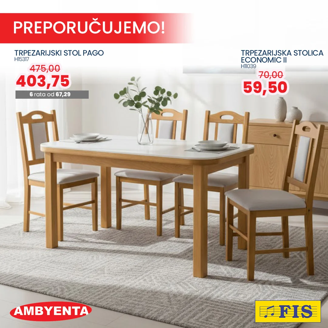Fis & Ambyenta NAMJEŠTAJ - sniženje do 28.2.2026.