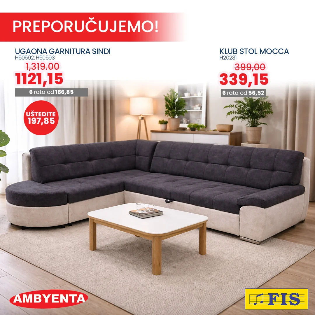 Fis & Ambyenta NAMJEŠTAJ - sniženje do 28.2.2026.