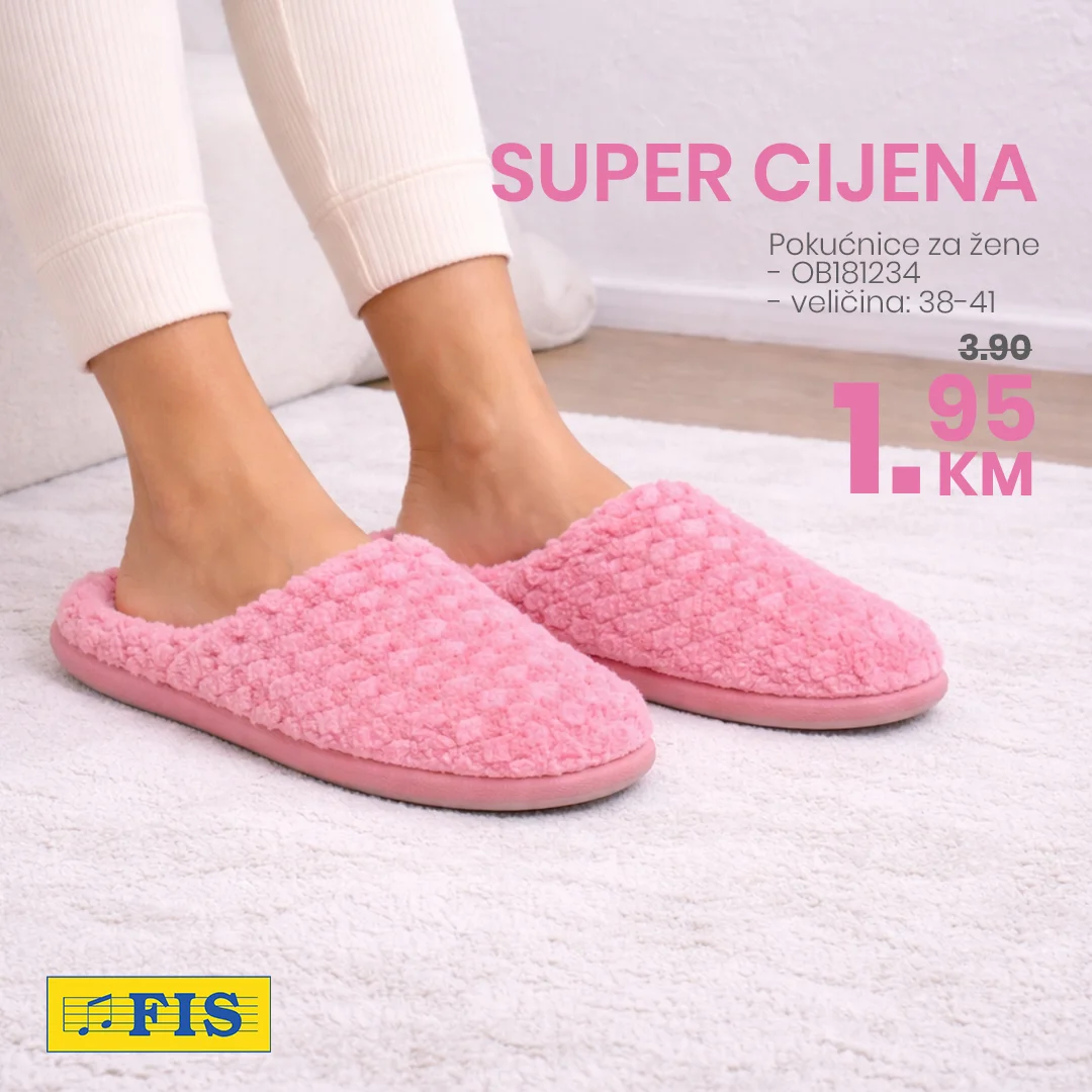 Fis akcija ŽENSKE PAPUČE februar 2026.