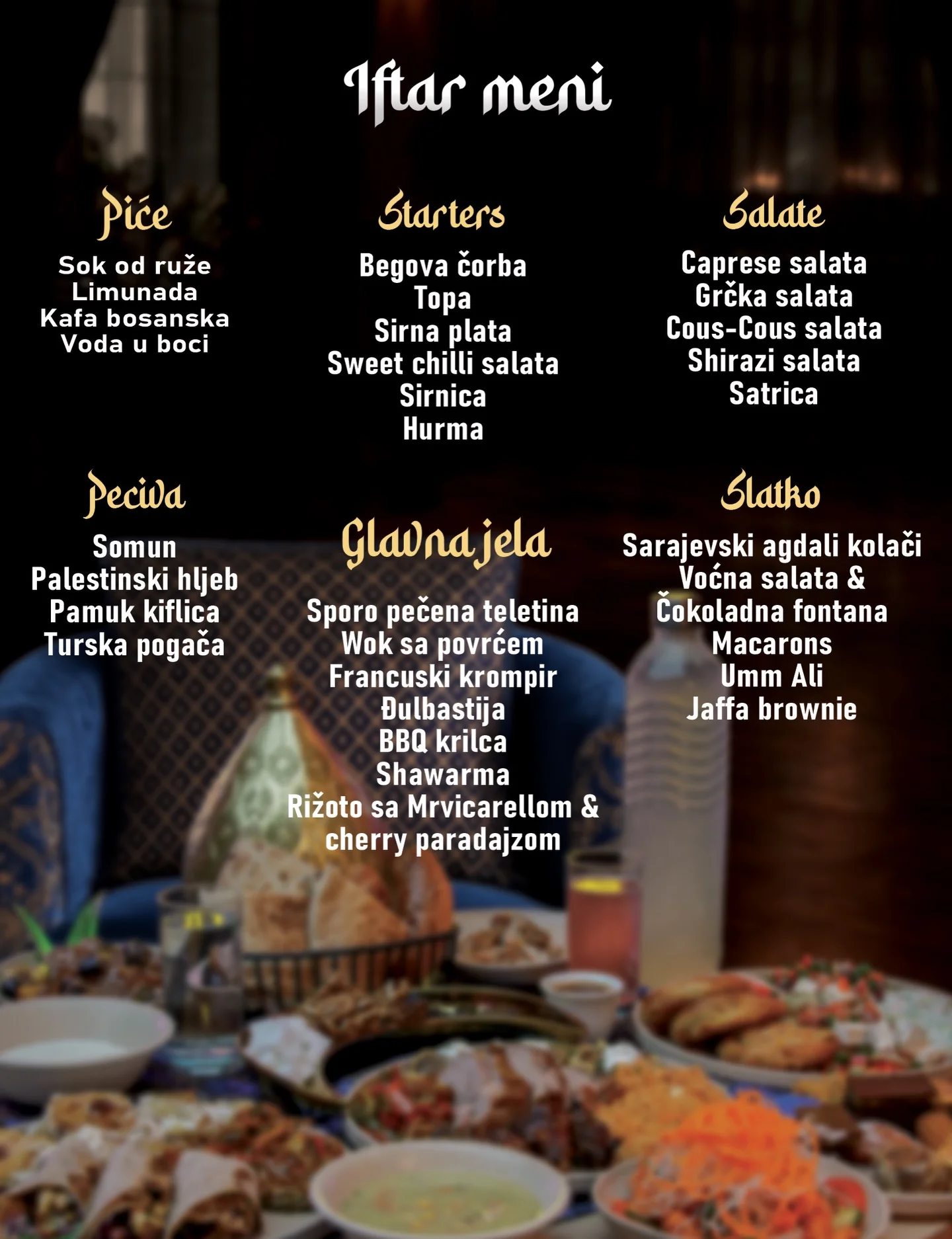 Mrvica IFTARSKI MENI 2025.📍 Sarajevo 2025.