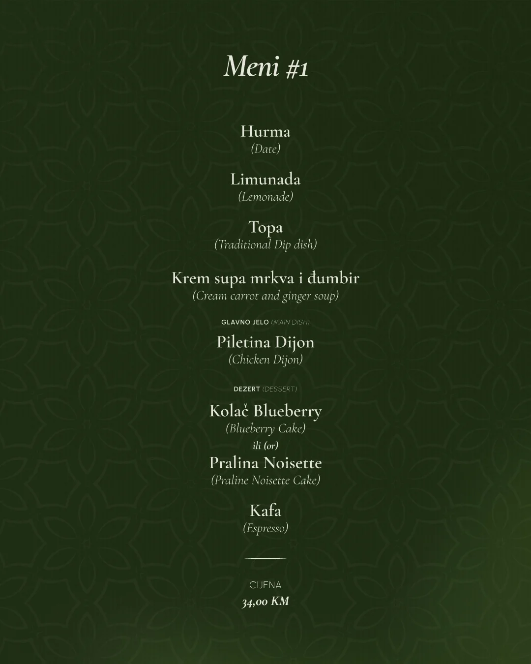 Kilim IFTARSKI MENI 📍 Sarajevo 2025.