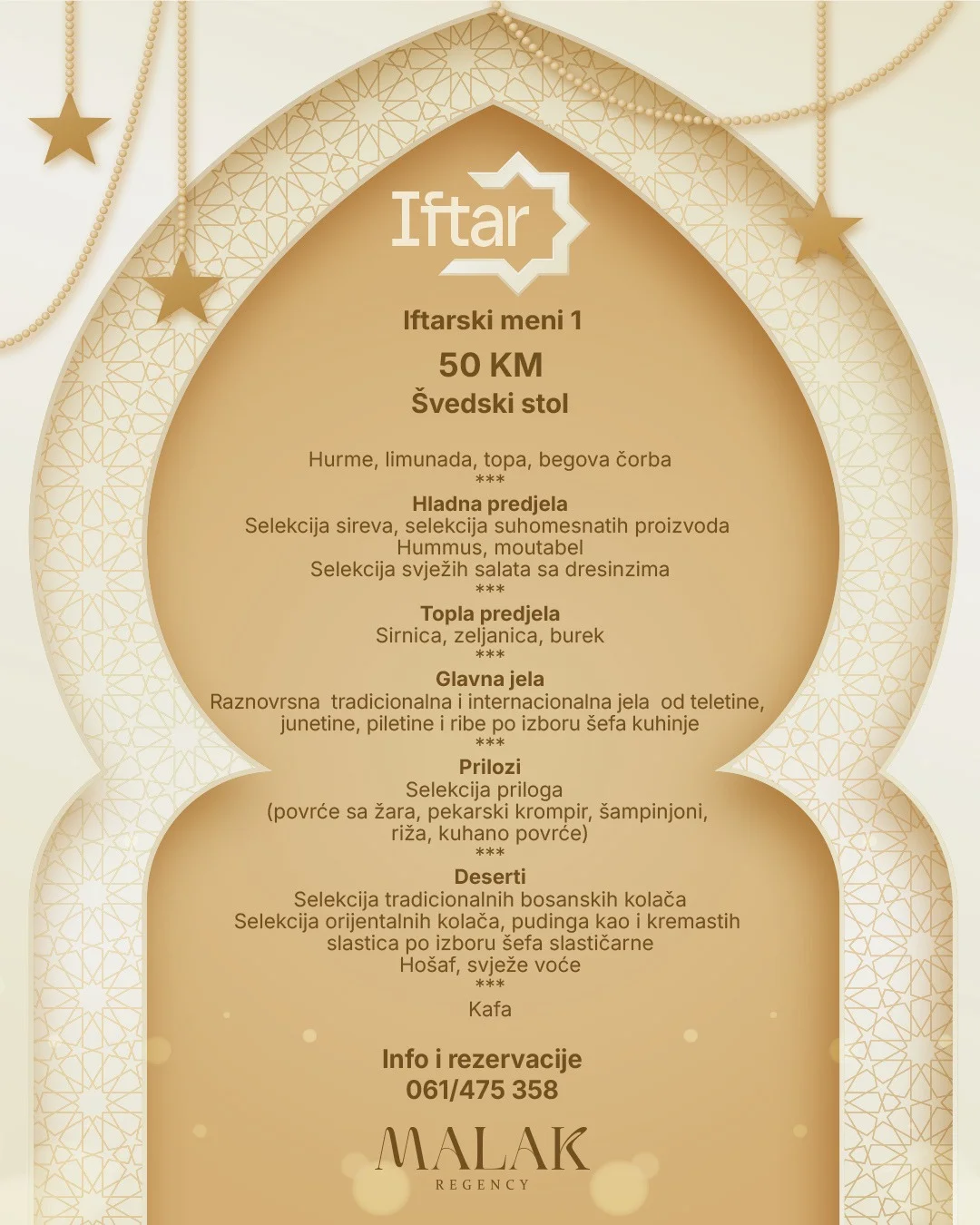 Malak IFTARSKI MENI 📍 Ilidža 2026.