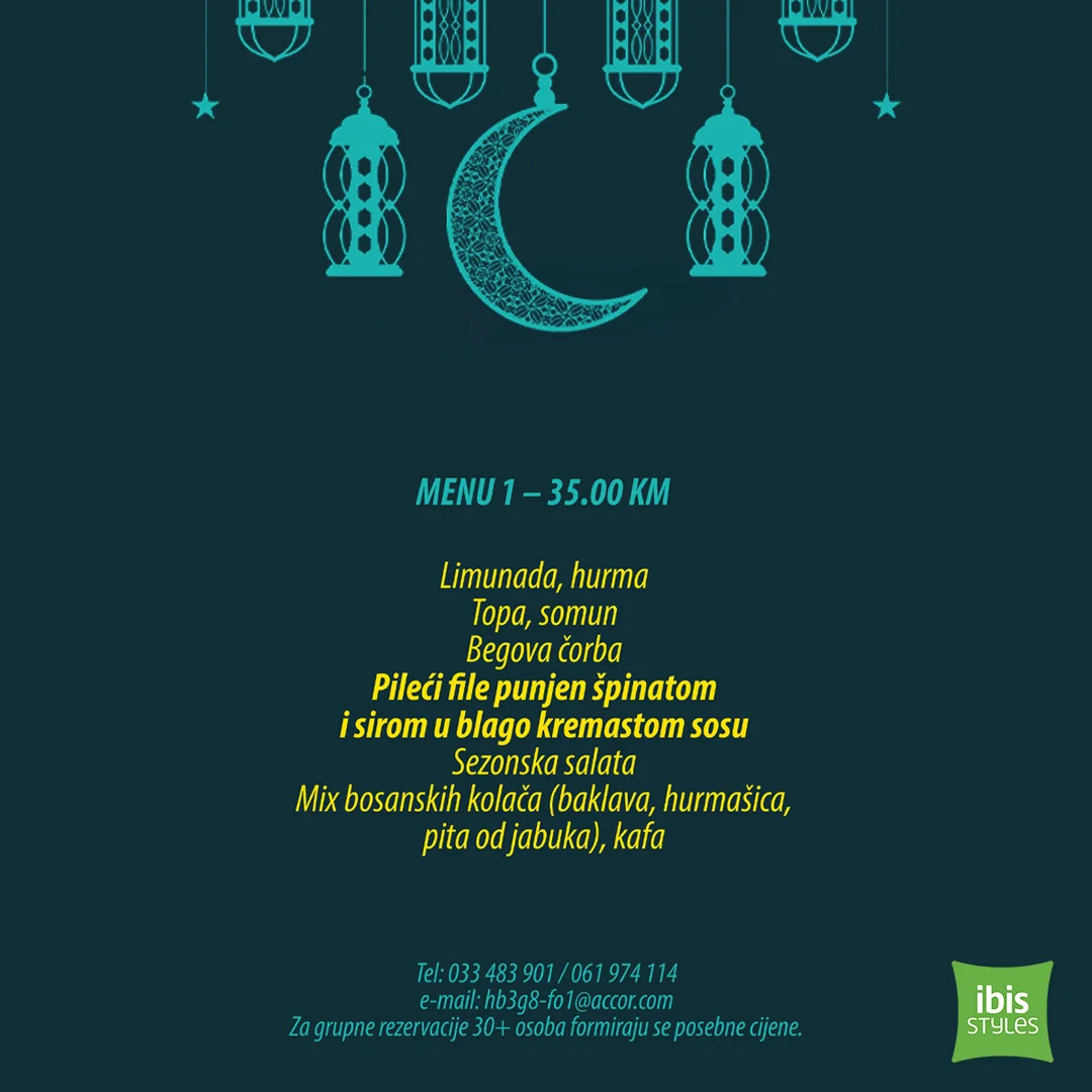 ibis Styles IFTARSKI MENI 📍 Sarajevo 2026.