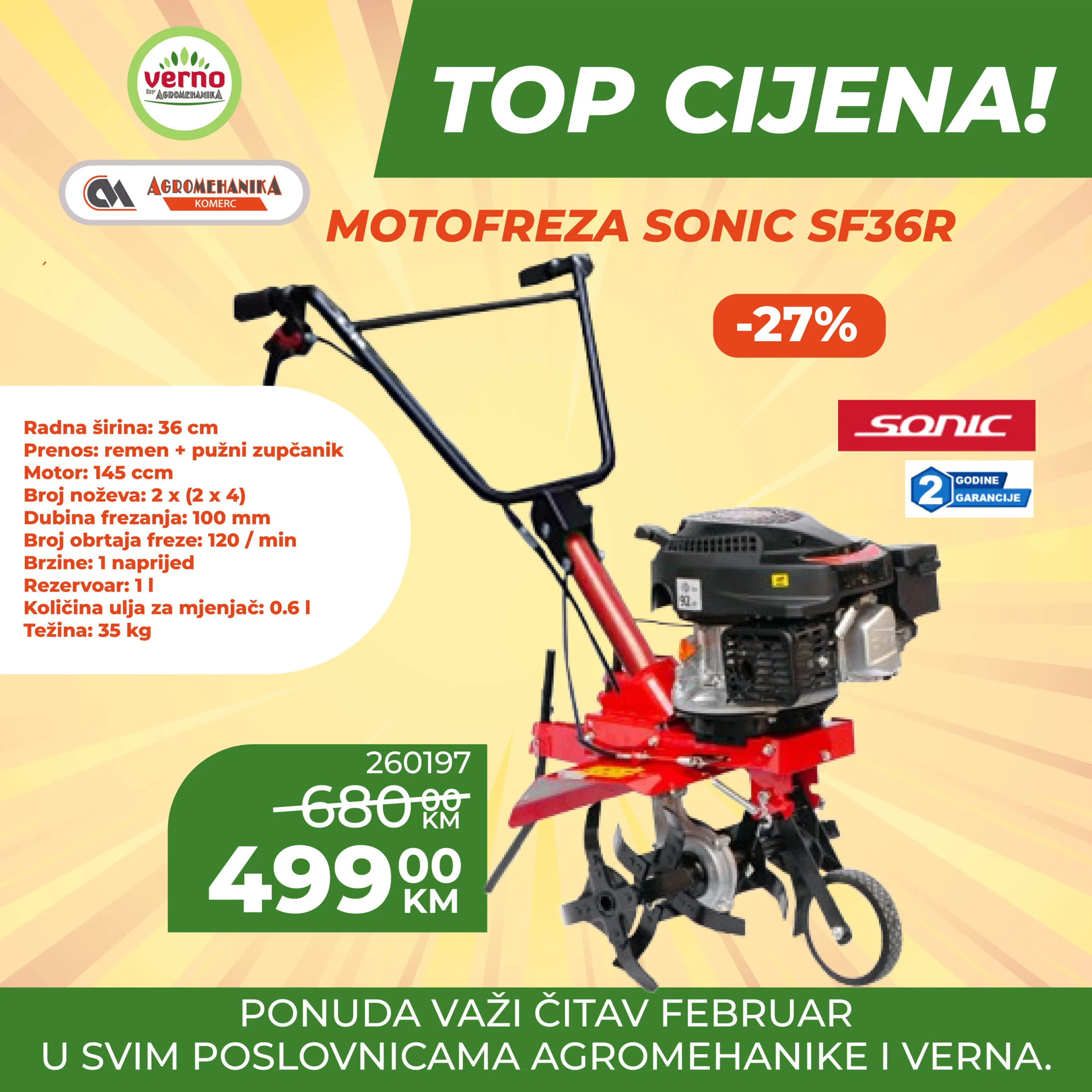 Verno by Agromehanika SUPER AKCIJA – februar 2026.