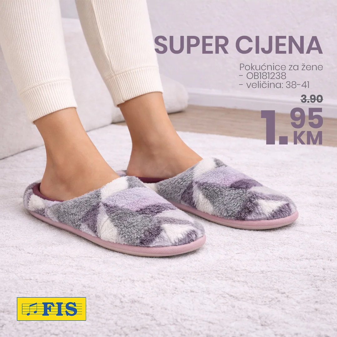 Fis akcija ŽENSKE PAPUČE februar 2026.