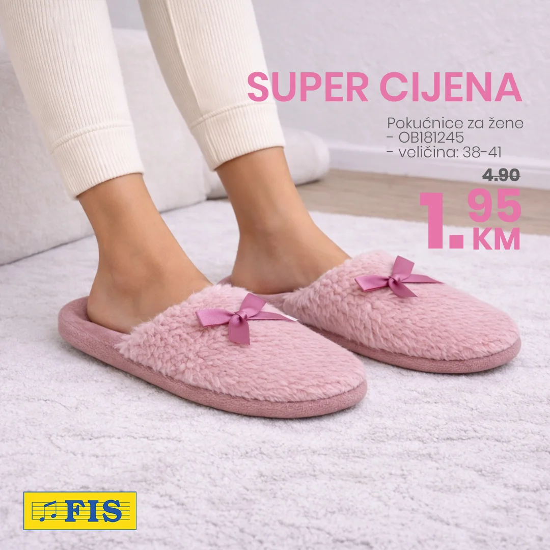 Fis akcija ŽENSKE PAPUČE februar 2026.