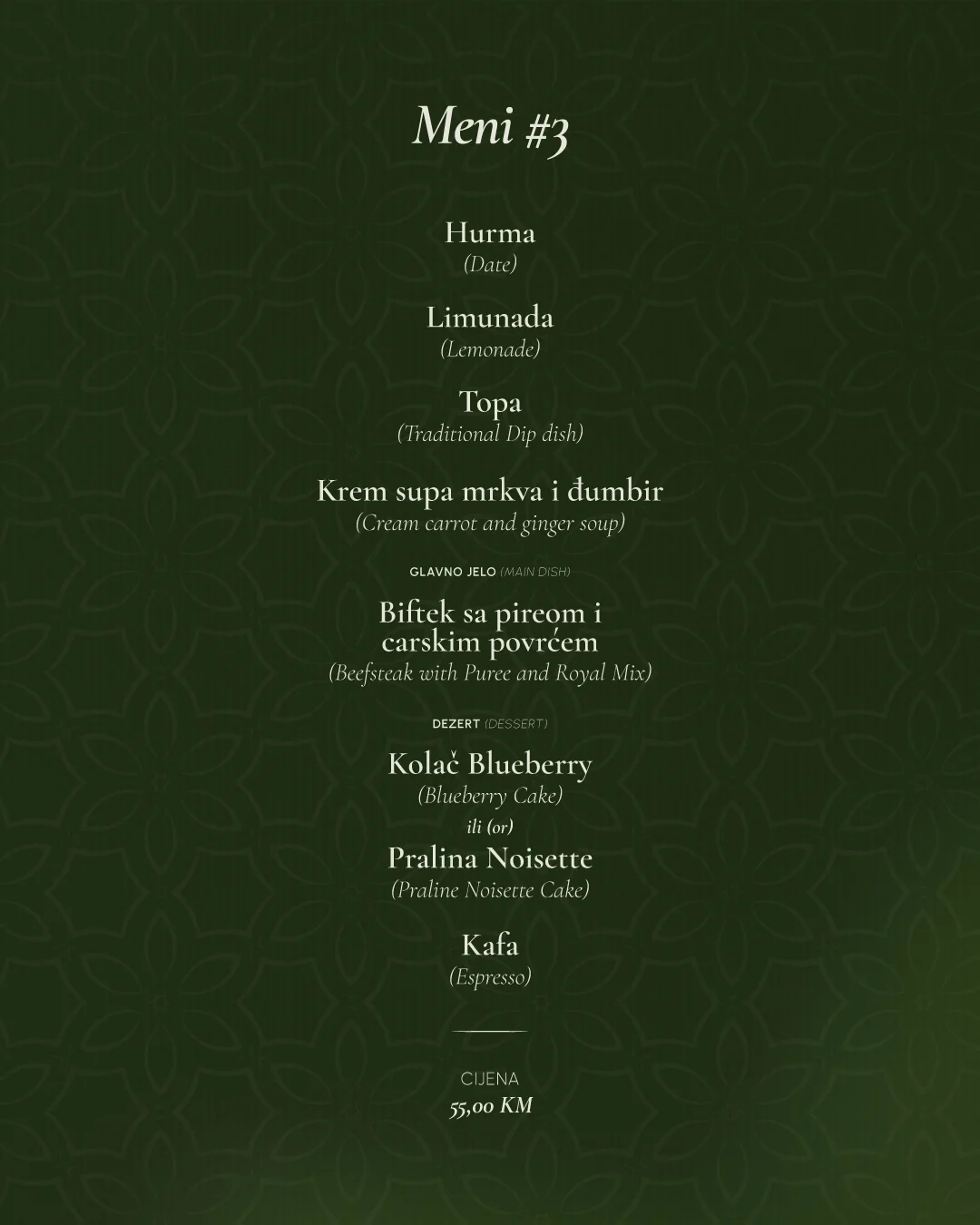 Kilim IFTARSKI MENI 📍 Sarajevo 2025.