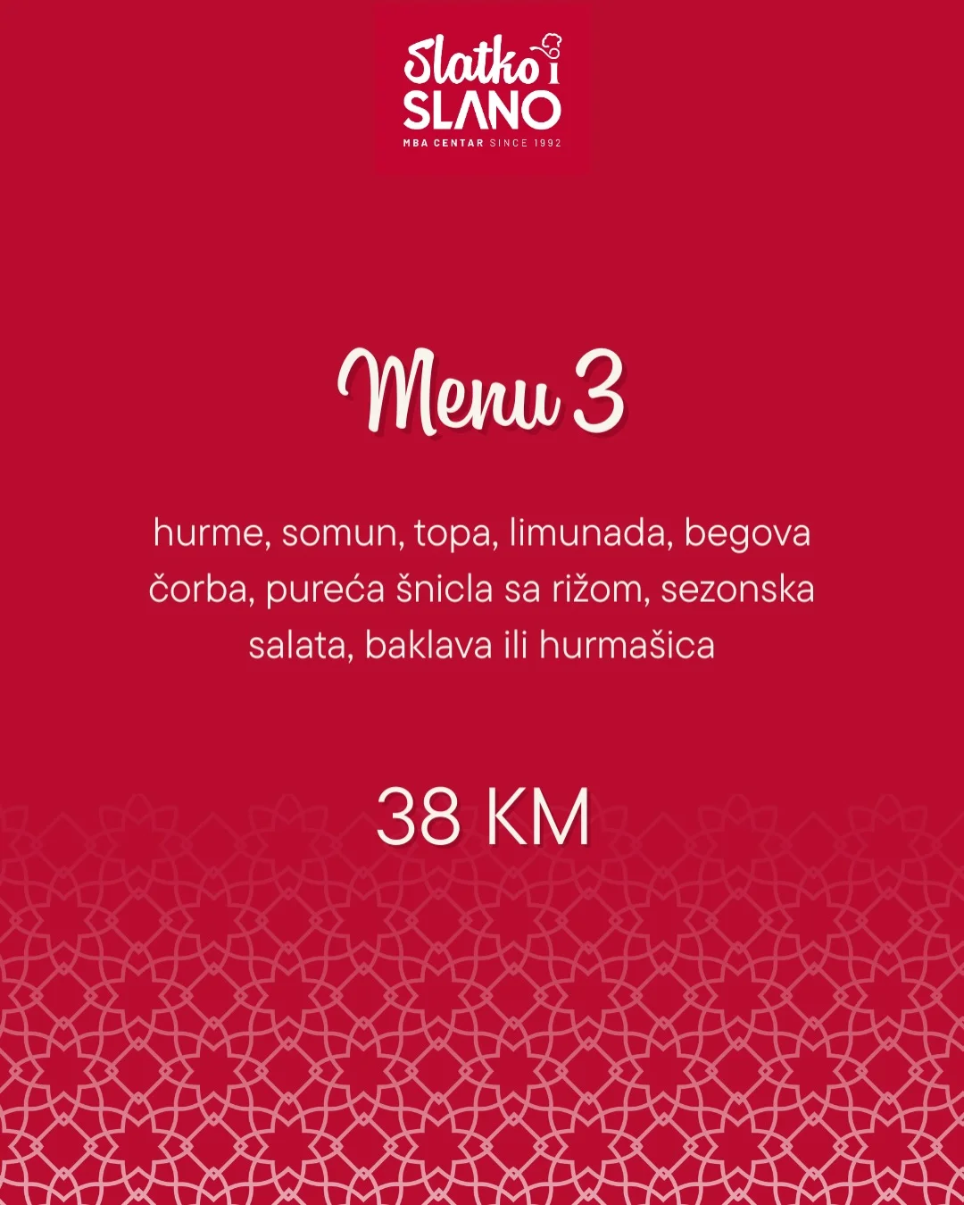 Slatko i Slano IFTARSKI MENI 📍 Sarajevo 2026.