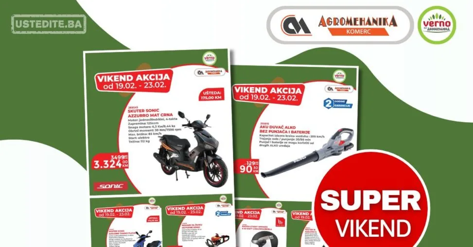 Verno by Agromehanika vikend akcija 19-23.2.2026.